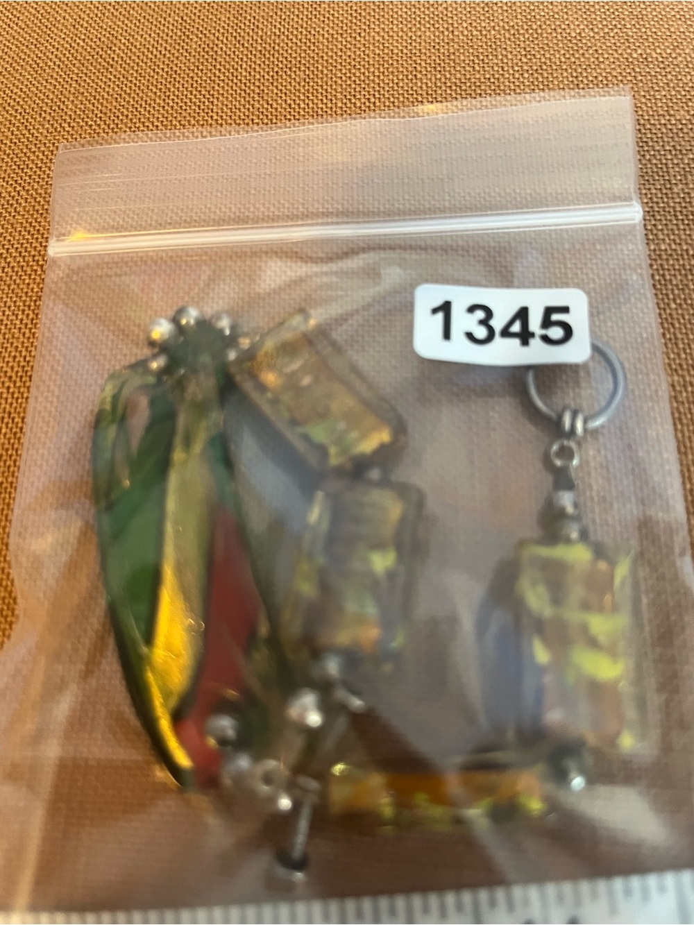 Rectangular Multi Color Glass Bead Bracelet - Picture 5 of 5